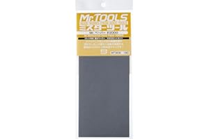 GSI CREOS ＭＲ．ＨＯＢＢＹ＼ミスターホビー MT309 Mr. Waterproof Sand Paper #2000, Mr. Tools, Papel de lija, Abrasivo para modelismo, grano 2000, Gris, Papel, 4 hojas