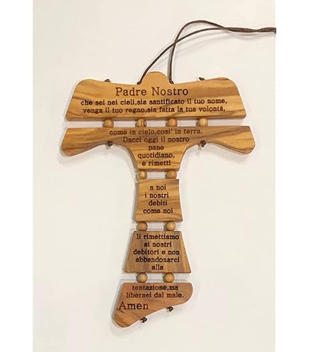 Generico Tau in Legno di ulivo colorato (Confezione da 20 Pezzi) di San Francesco d'Assisi cm 1,5 - Bottega d'Arte Assisi