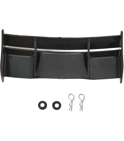 WOWOWO 1/10 Heckflügel Für HSP 94106/94107/94166 – RC Car Ersatzteil, Schwarz, Aus Kunststoff, Ca. 160 X 71 Mm