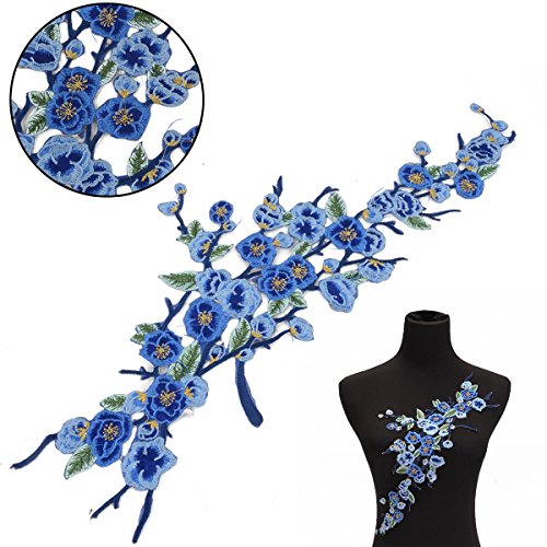 1 x Stickerei Patch Pflaume Blume Annähen Applique Abzeichen Gestickt - 3