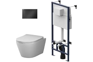 AM.PM IIS90238.XB1701 Kit WC mural + élément de paroi + plaque de commande (IIS90238+XB1701)
