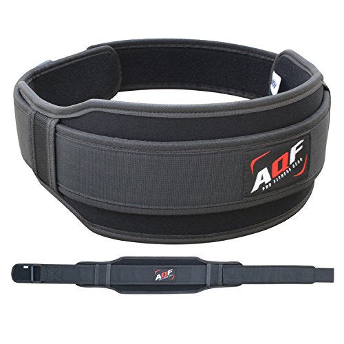 AQF Weight Lifting Belt Body Building Fitness Gym Back Support Training Neoprene (Small (27?-33?))