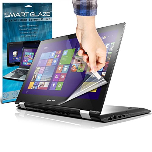 SmartGlaze ( Packung von 3 ) LENOVO YOGA 500 15.6 2 in 1 Laptop Case Maß Crystal Clear Premium-LCD-Display-Schutzfolien-Packs mit Poliertuch & Application-Karte