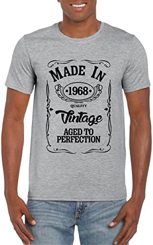 Red Leader Clothing Made In 1968 50 Years T Shirt 50th Birthday Vintage Gift Novelty 2018 Slogan (XL, Grey)