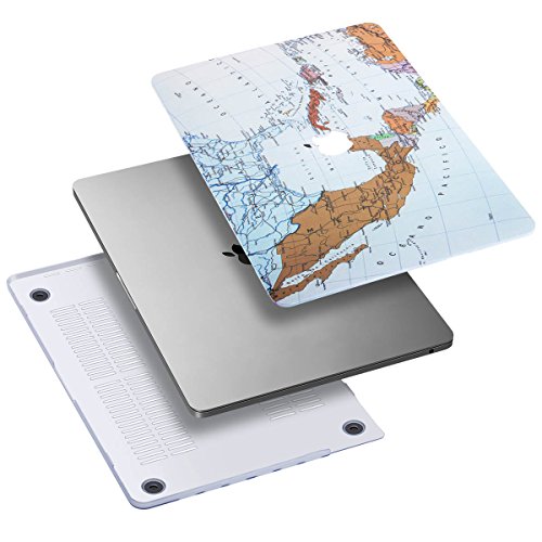 miger MacBook Pro 33  cm Case 2017    2016  Hard Shell Schutzh  lle f  r A1706 A1708 mehrfarbig Weltkarte 13 Inches Model A1706 A1708 