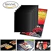 Asdamart Bbq Grillmatte 6er Set Zum Grillen Und Backen Aus Silikon Mit Teflon Antihaftbeschichtung Fr Bis 500 260 03 Mm Dick 40x33 Cm Teflon Grillmatte Ideal Fr Gas Kohle E Grill Und Backofen Geeignet