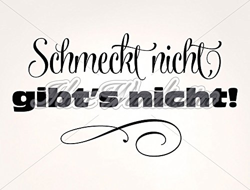 I-love-Wandtattoo 11877 Wandtattoo Spruch „Schmeckt nicht, gibt’s nicht!“ Wandaufkleber Küche Wandsticker - 2