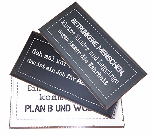 LS Design Retro Metallschild Dekoschild -lustige Sprüche- Nostalgieschild Metall - 4