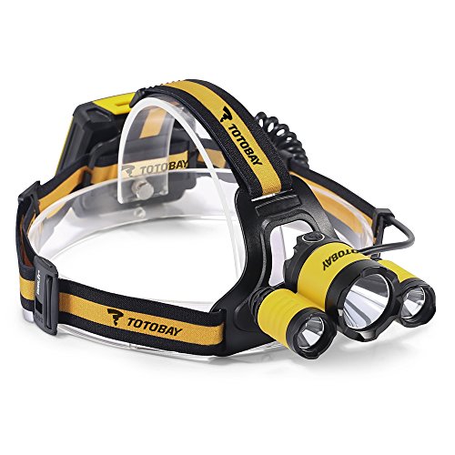 Stirnlampe Kopflampe LED-Stirnlampe, Einstellbar leicht und ultrahell mit 3/4Modi Zoom-Technologie, Perfekt fürs Angeln, Jagen, Lesen, Wandern, Radfahren