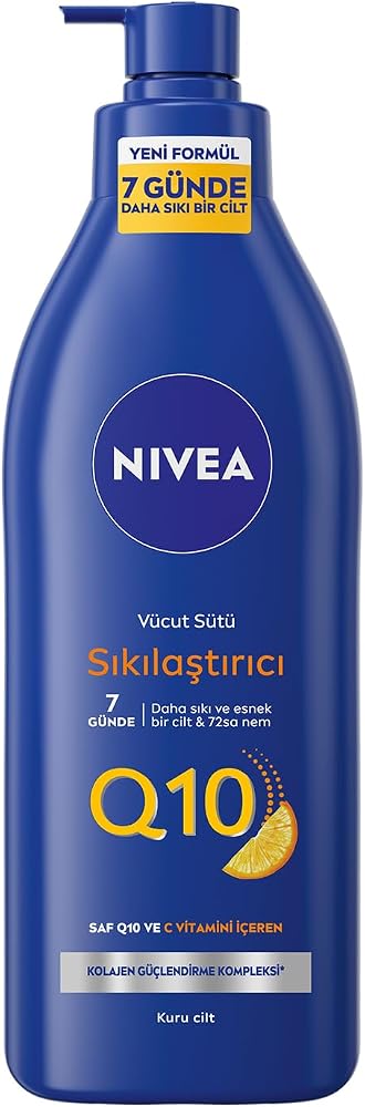 NIVEA Sıkılaştırıcı Vücut Sütü 400 ml,7 Günde Sıkılaştırıcı,72 Saat Nemlendirici,C Vitamini,Kolajen,Kuru Cilt