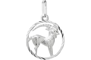 NKlaus Segno zodiacale in argento Sterling 925, 15 mm, ciondolo zodiaco oroscopo