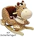 Produktbild alles-meine.de GmbH XL Plüsch und Holz Schaukelpferd -  Giraffe  - incl. Name - mit Einstiegshilfe und Sicherheitsgurt - Schaukelgiraffe mit Gurt - Schaukeltier mit Plüschbezug..
