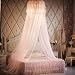 Girls lace Round Curtain Dome Bed Canopy Netting Mosquito/Fly/Pest Net-Lt Pink