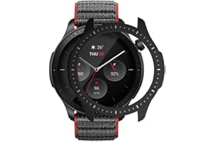 Feysentoe Hüllen Kompatibel mit Amazfit Amazfit GTR 4 Schutzhülle Protector Cover Bumper Shell.(Schwarz und weiß)