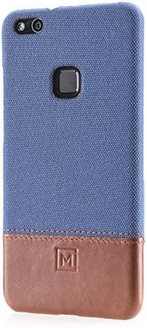 MIQODO MiClip Genuine leather with fabric Case for Huawei P10 lite, Backcover Clip in Slim Case Design Premium Case