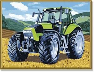 Schipper 609190483 - Malen nach Zahlen, Traktor, 30x40 cm: Amazon.de