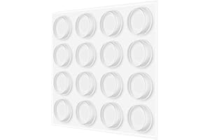 Türpuffer Transparent, ihaspoko 20x5 mmTürstopper Wand selbstklebend , Elastikpuffer transparent selbstklebend für Bad, Glasflächen, Wände, Gummistopper, Klebepunkte transparent (16 Stück)