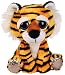Suki Gifts Lil Peepers Fun Cheddar Tiger Plush Toy with Silver Sparkle Accents, Small