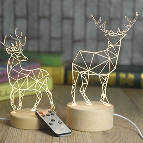 Stownn Wood Ornaments Led Lights Night Lamp Decoration Lamp 3D Lamp Led Lamp Light Warm Birthday Gift For Valentine'S Day The Qixi Festival Totoro Thick Base Remote Control Switch,Dimmer Switch,Steel Man'S Thin Base