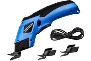 Hsthe Sea Ciseaux électriques USB sans Fil pour Tapis, Ciseaux électriques Portables pour Tapis, Tissu, Cuir, Carton
