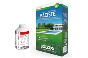 Maciste, Sementi per tappeto erboso Bottos, prato resistente alla siccità ideale per zone aride + insetticida PBK GM, salva-semi Antiformiche in Polvere di Piretro (1Kg + 1)