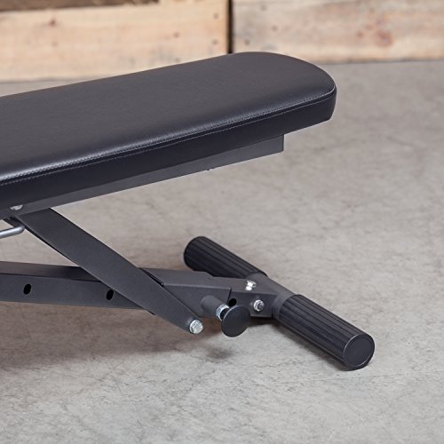 Klappbare Hantelbank von Profihantel | Überarbeitetes Model 2017 | Verstellbar, zusammenklappbar und dadurch platzsparend | Inkl. großem XXL-Übungsposter mit 30 Übungen - 2