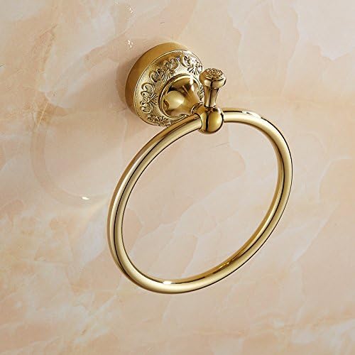 GJ-Free holes carved antique copper bathroom accessories towel ring towel