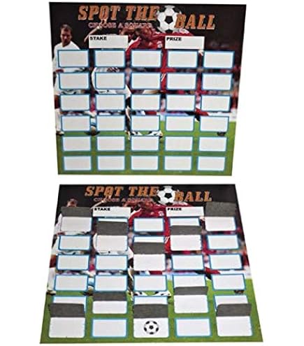 50 X Spot The Ball Fundraising Cards | 1-30 Number Cards For Clubs, Pubs, Events – White Scratch-Off Style
