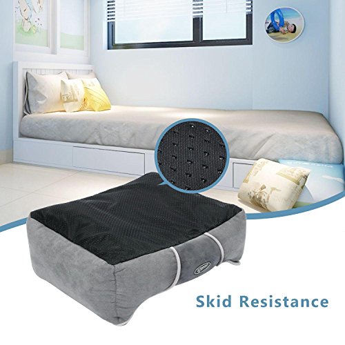 Pecute-Deluxe-Pet-Bed-for-Cats-and-Small-Medium-Dogs-Rectangle-Cuddler-with-Soft-Detachable-Cushion-Grey