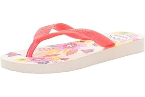 Havaianas - Kids Flores, Tongs, Confortables, Durables et Amusantes, Semelle avec Motif Floral, Lanières Métallisées et Semelle Antidérapante, Filles