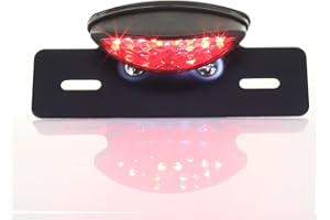 Krtopo Motorcycle LED RED Stop Running Brake Rear Tail Light Rear Fender Universal Modified Retro
