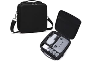 Hesupy Étui de voyage pour drone DJI Mini 2 SE/Mini 2/Mini 4K Fly More Combo Accessoires Étui de transport rigide Sac de rangement avec bandoulière, housse de protection étanche en EVA Organiseur