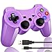 Produktbild Wireless Bluetooth Game Romote Controller mit Double Shock Bonus kostenloses Ladekabel für ps3 Playstation 3 Controller(Lila)