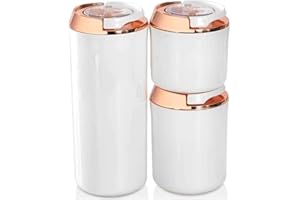 Vip Ahmet 3-teiliges Rundes Vakuum Aufbewahrungsbox Vorratsdosen Behälter Set (Weiß VP-131)