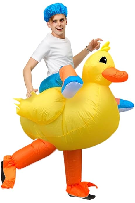 IRETG Aufblasbarer Hahn Kostüm - Blow Up Hühnerkostüm Für Halloween & Partys