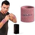 Boldfit Cotton Wrist Band for Men & Women 3 Inch - Wrist Sweat Band for Badminton Football, Basketball, Running & Athletic Sports, Sweat Absorbent Wrist Bands