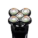 DIY Bald Hair Clipper, TurnRaise Washable Cordless 5 Head Rotary Shaver Razor, Special Design for Bald Head