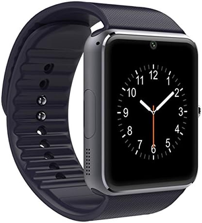 GSTEK Bluetooth Smart Watch with Camera SIM / TF Card Slot Pedometer Touch Screen Smartwatch Bracelet Wrist Watch Phone for Android Smartphones (Black)