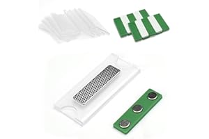 PERFETSELL 10 Pack Placas de Identificación con Imán de 3 puntos Magneticos Nombres Placa Identificacion Magnetico placa Identificacion Trabajador Identificadores Iman con Adhesivos para Oficina