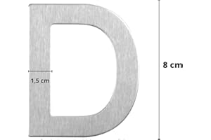 Nakloe - Numeros casa exterior - Numeros adhesivos – Altura 8 cm - Letras adhesivas - Numeros casa exterior acero inoxidable - Numeros casa exterior adhesivos - Numero casa exterior