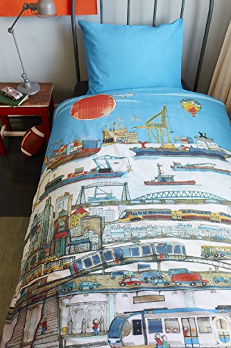 Beddinghouse 143089 Kids 24-7 City Bettwäsche, 135 x 200, blau - 4