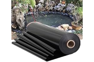 JIAOLUN123 Teichfolien Fisch und Pflanzenfreundlich Teichfolie Schwarz Teichplane Dicke 0.2mm Teichmembran Fountain Teichleiner Teichhäute Liner Wasserdichtes Futter Tuch Für Garten,Schwimmteich (1×1m)