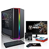 Fierce RGB Gaming PC Bundle - AMD Ryzen 5 3400G 4.2GHz, AMD Vega 11 Graphics, 16GB 3000MHz, 1TB Hard Drive, Windows 10 Installed, Keyboard and Mouse, 21.5-Inch Monitor, 2.1 Speakers (Alpha 931516)