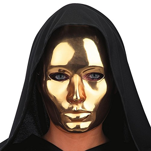 Preisvergleich Produktbild Maske fürs Gesicht, Chrom, gelbgoldfarben