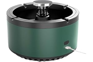 Fowybe Electronic Smart Ashtray | Multi-grade Smart Ashtray with Purifying The Air - USB Rechargeable Smoke Grabber Ash Tray for Indoor Outdoor Car, Great for Smoker