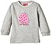 SALT AND PEPPER Baby Girls B Sweat Cute&Funny uni Birne Plain Crew Neck Long Sleeve Sweatshirt, Grey (grey-melange 203), 3-6 Months (Manufacturer size: 68)