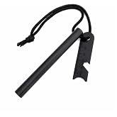 Valkyrie 10cm Boy 1cm En Full Magnezyum Ateş Başlatıcı Bar -%100 Katkısız Al&uuml;minyum İ&ccedil;ermez Fire Starter Siyah