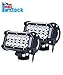 Price comparison product image Off Road Lights, URPIRE 36W Car Spot Beam Vehicle Fog Lights IP67 Waterproof LED Light Bars Drving Headlight Universal for AVT SUV UTV Truck Boat (2 Pack, 6000K)