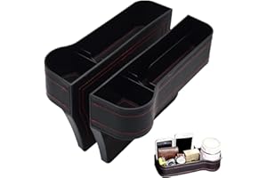 YUFANA 2 Pcs Autositz Gap Organizer,Auto Multifunktionale Aufbewahrungsbox Aufbewahrungsbox Organizer mit Becherhalter,Autositz Side Gap Filler Autositz Autositz Gap Aufbewahrungsbox, Aufbewahrung im Auto
