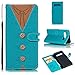 Produktbild Galaxy S10 Hülle, Leder Tasche Handyhülle Flip Wallet Schutzhülle für Samsung Galaxy S10 mit Ständer und Kartenfächer/Magnetverschluss (Blau)